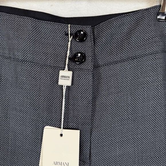 NWT Armani Collezioni Silk & Wool Blend Gray Dress Pants JMP34T Stretch Size 6 - Picture 2 of 16
